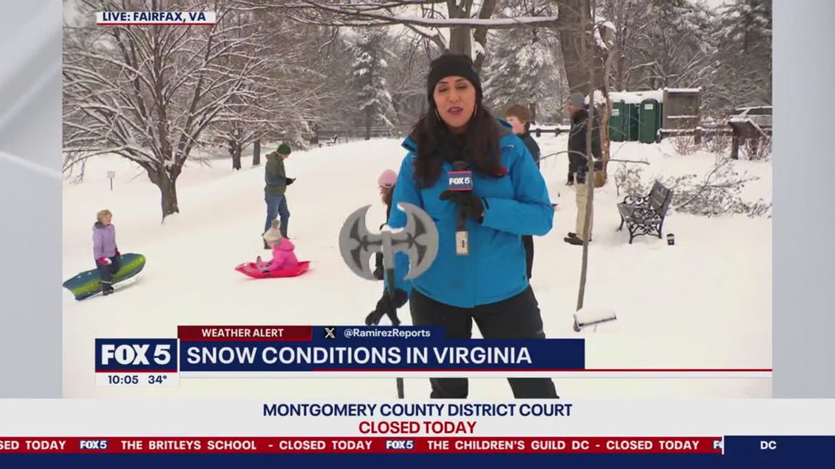 Fun in the snow in Virginia